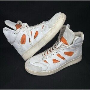 Puma Alexander McQueen White Orange Sequins Move Mid High-Top Sneakers Men's 10